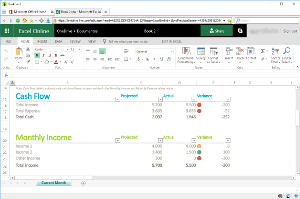 Microsoft Excel Online in BriskBard
