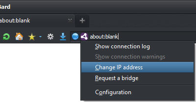 BriskBard Tor Network Menu