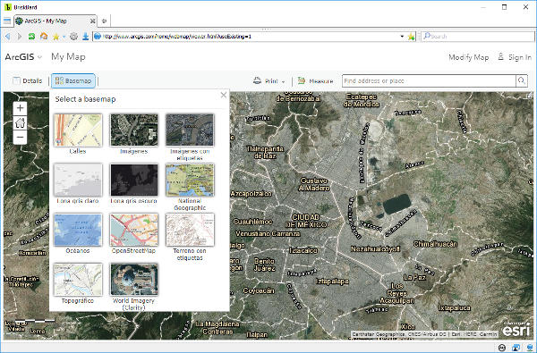 ArcGIS en BriskBard