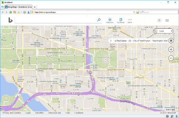 Bing Maps en BriskBard