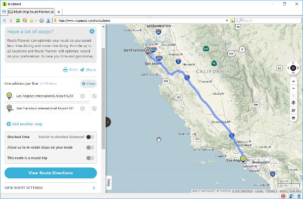 MapQuest on BriskBard