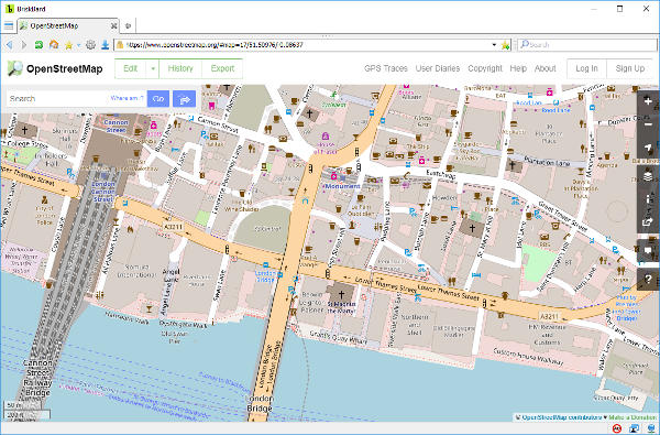 OpenStreetMap en BriskBard