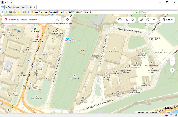 Yandex Maps on BriskBard