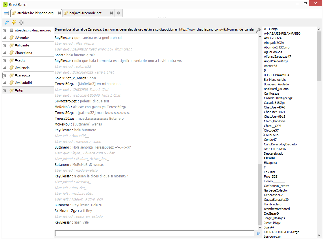 Chat zaragoza irc