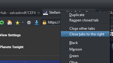 Close tabs to the right