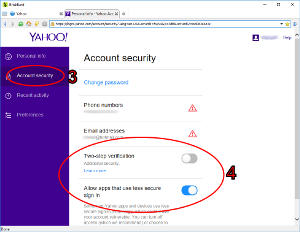 How do I configure my Yahoo account in BriskBard?