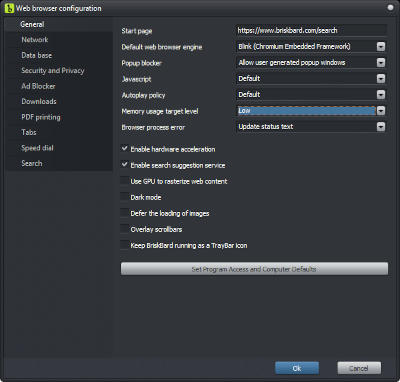 Memory usage target level