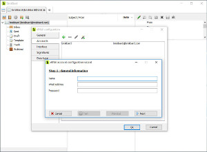 Configuration wizard for email accounts